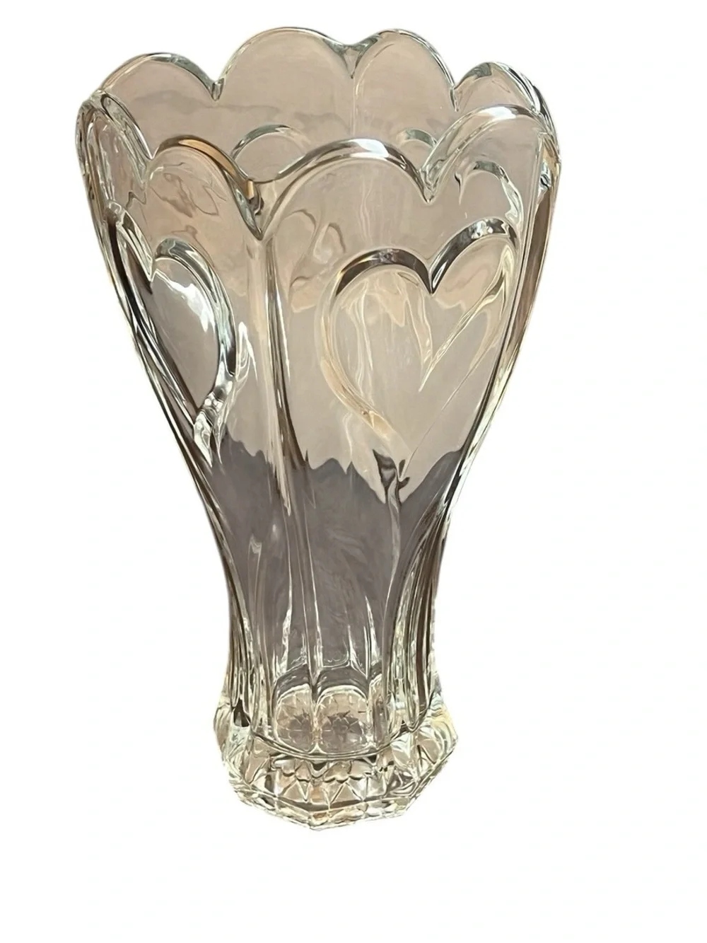 Clear Glass Heart Accent Vase by